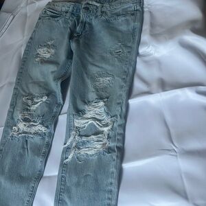 Abercrombie &Fitch distressed jeans size 29x30 Felix Super Slim Stretch